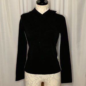 LOFT ANN TAYLOR XS Black Hoodie Pullover